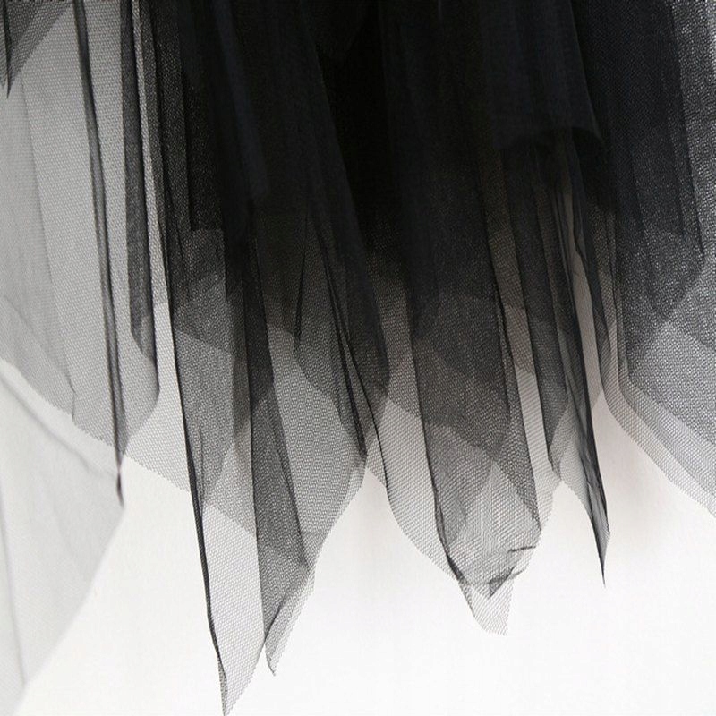 ZMYSŁOWA SPÓDNICA TIULOWA FALBANY Midi 3/4 KOLORY Zapięcie brak