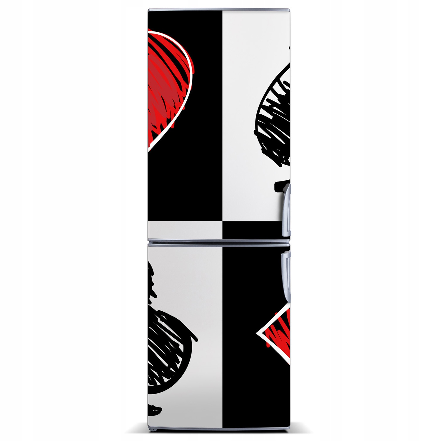 

Naklejka na lodówkę Karciane kolory 60x180