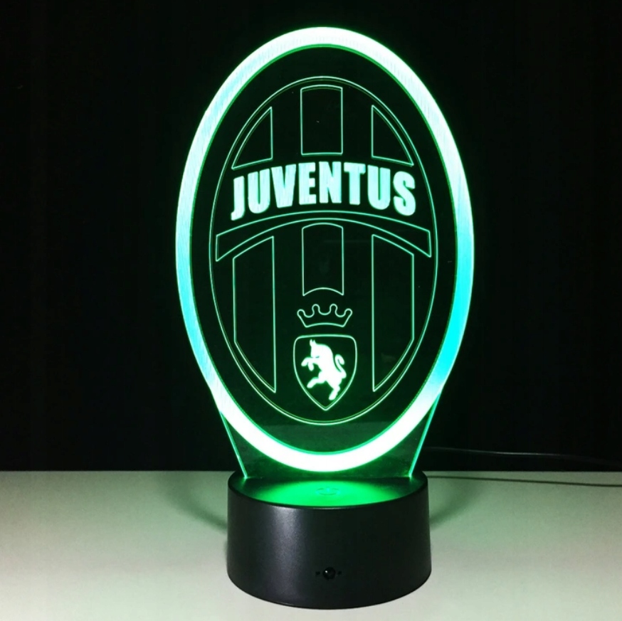 JUVENTUS LAMPKA NOCNA 3D LED PREZENT + PILOT Rodzaj lampka