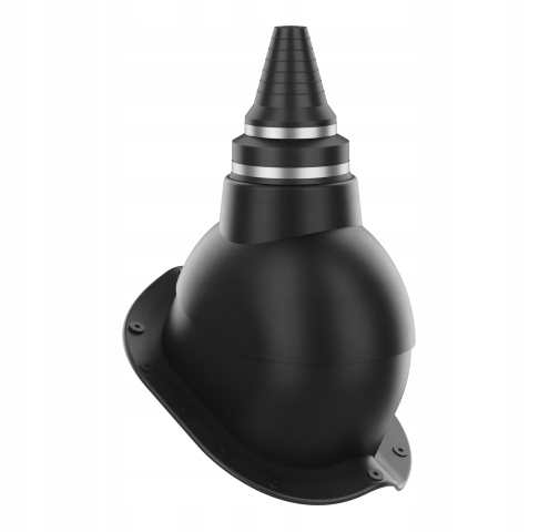 Anténní přechod, těsný přechod na plechovou střešní krytinu Černý 9005