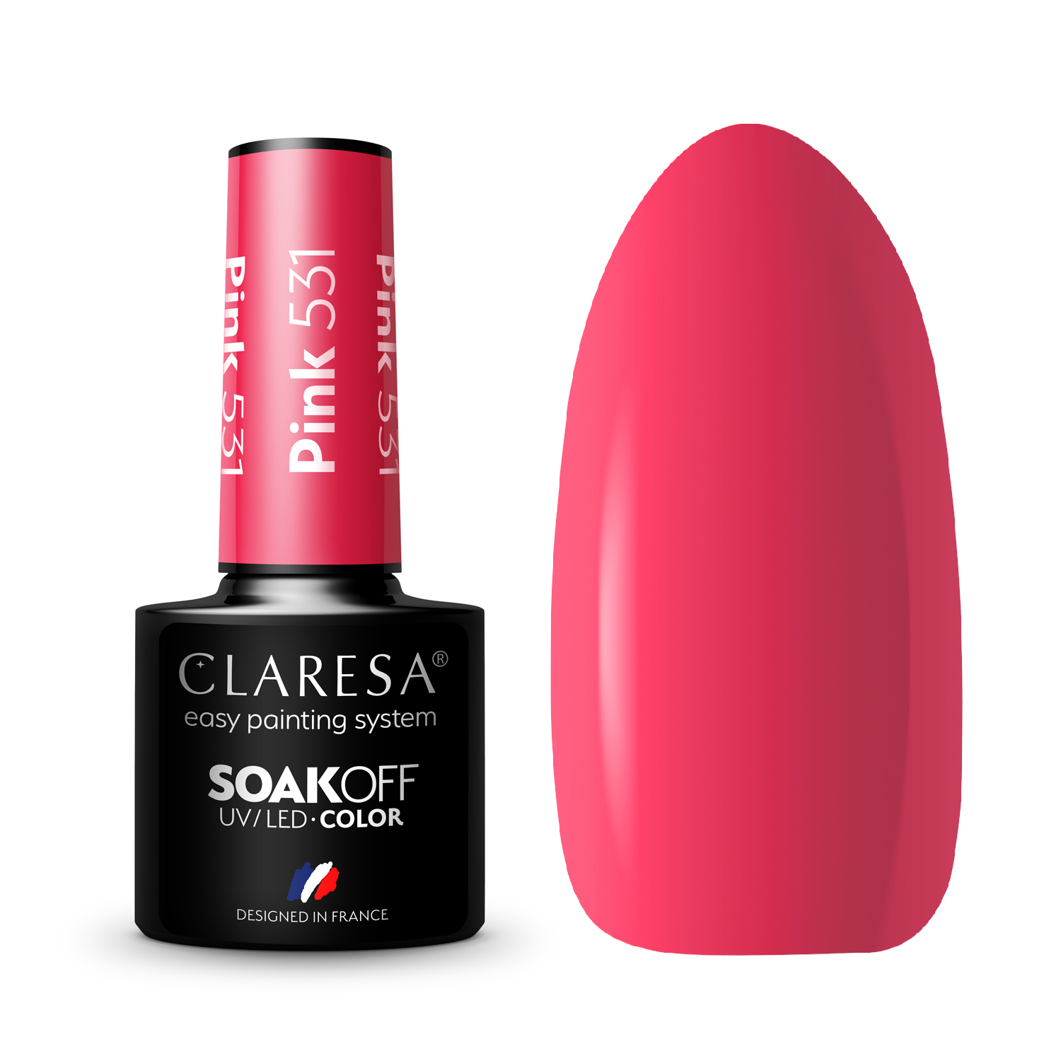 CLARESA RÓŻOWY LAKIER HYBRYDOWY PINK 531 5ml Marka Claresa