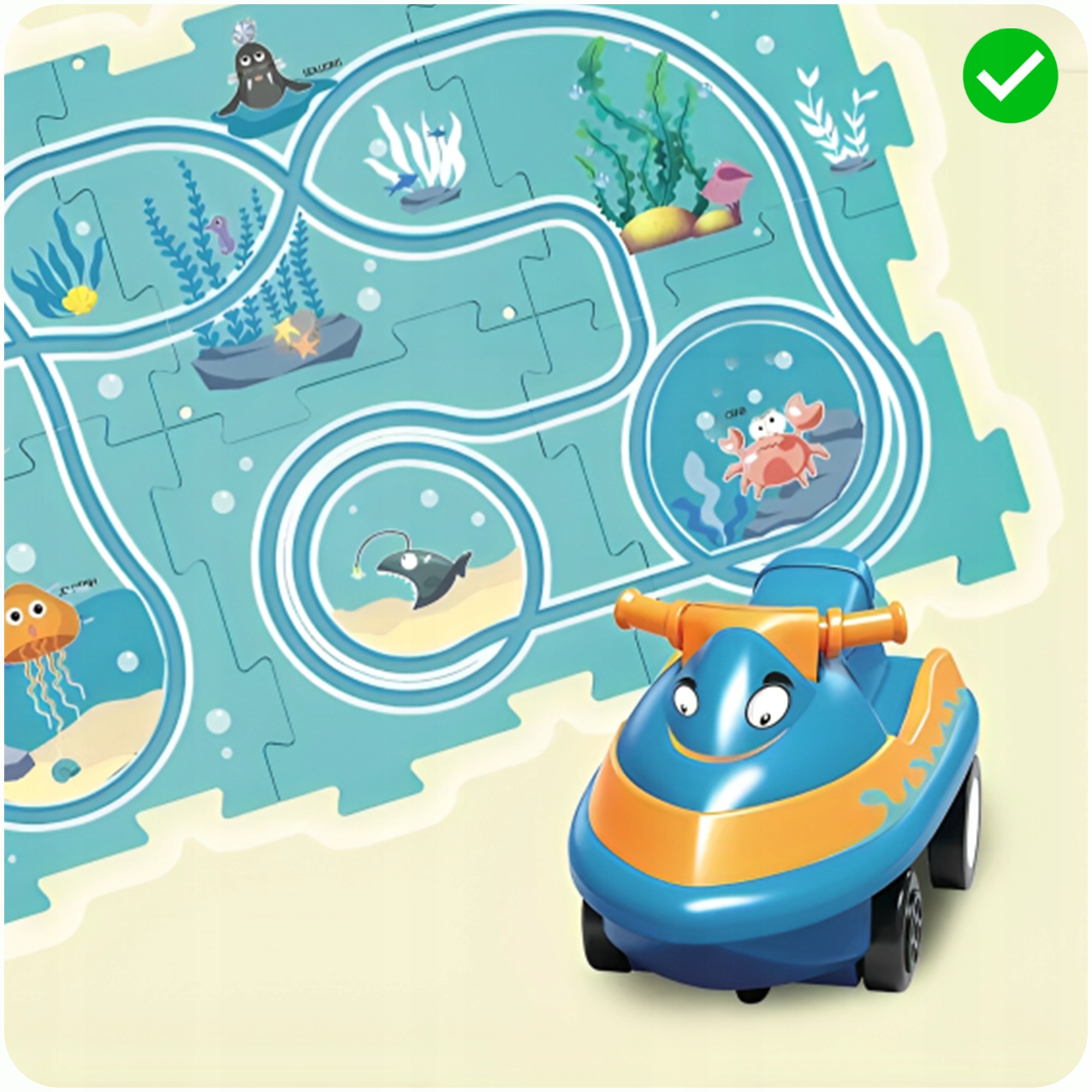 PUZZLE DLA DZIECI INTERAKTYWNE TOR KOLEJOWY Z PUZZLI TORY LOGICZNE OCEAN EAN (GTIN) 3831127525513