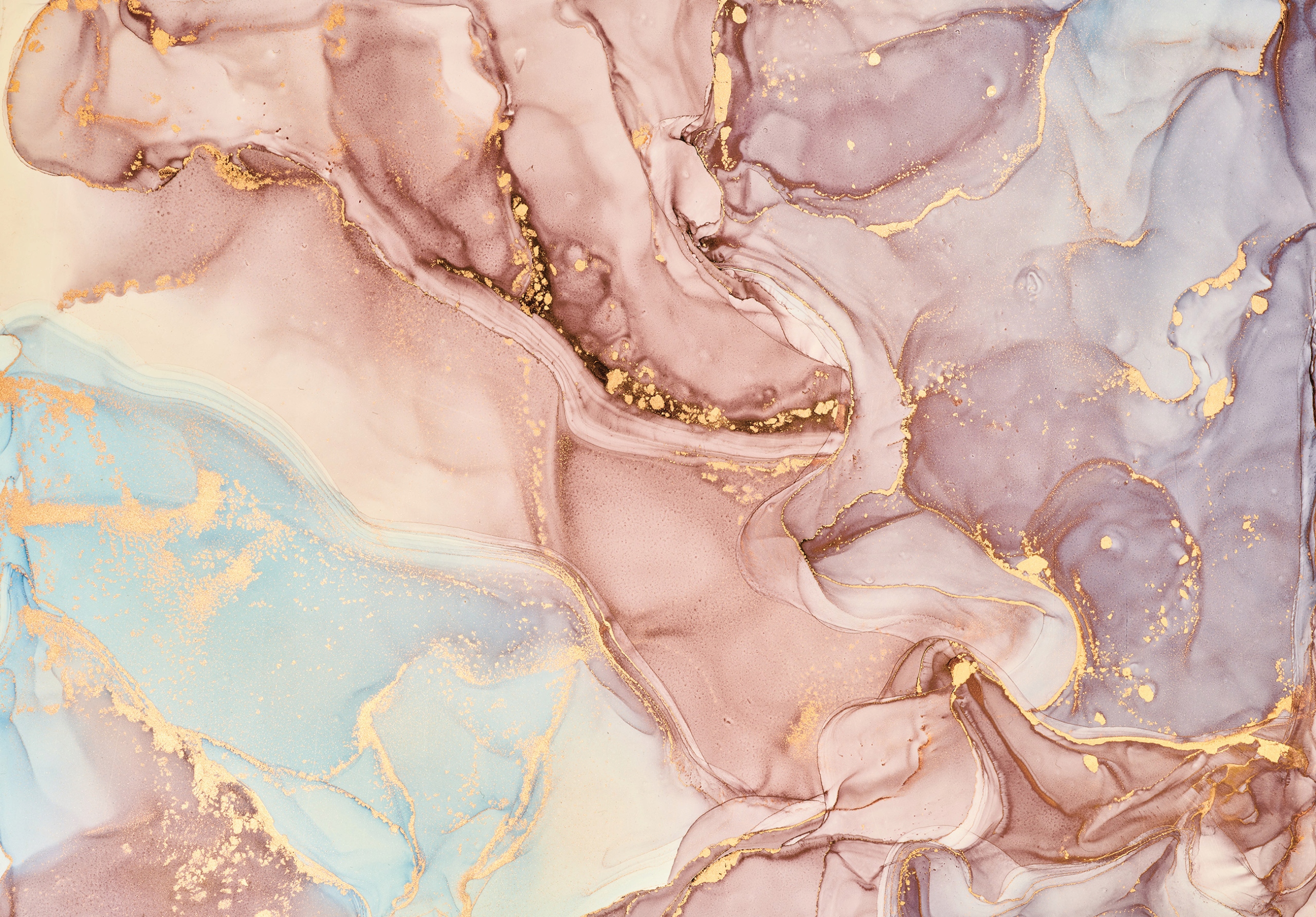 Fototapeta Zlatý mramor Fluid-Art Vinylová abstrakce 520x318 lepidlo