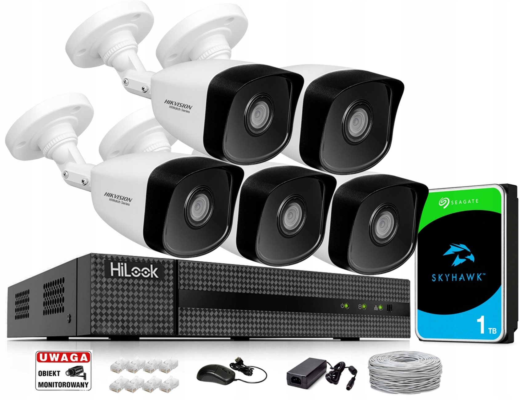 Hikvision Full Hd Ip PoE monitorovací sada Mrak