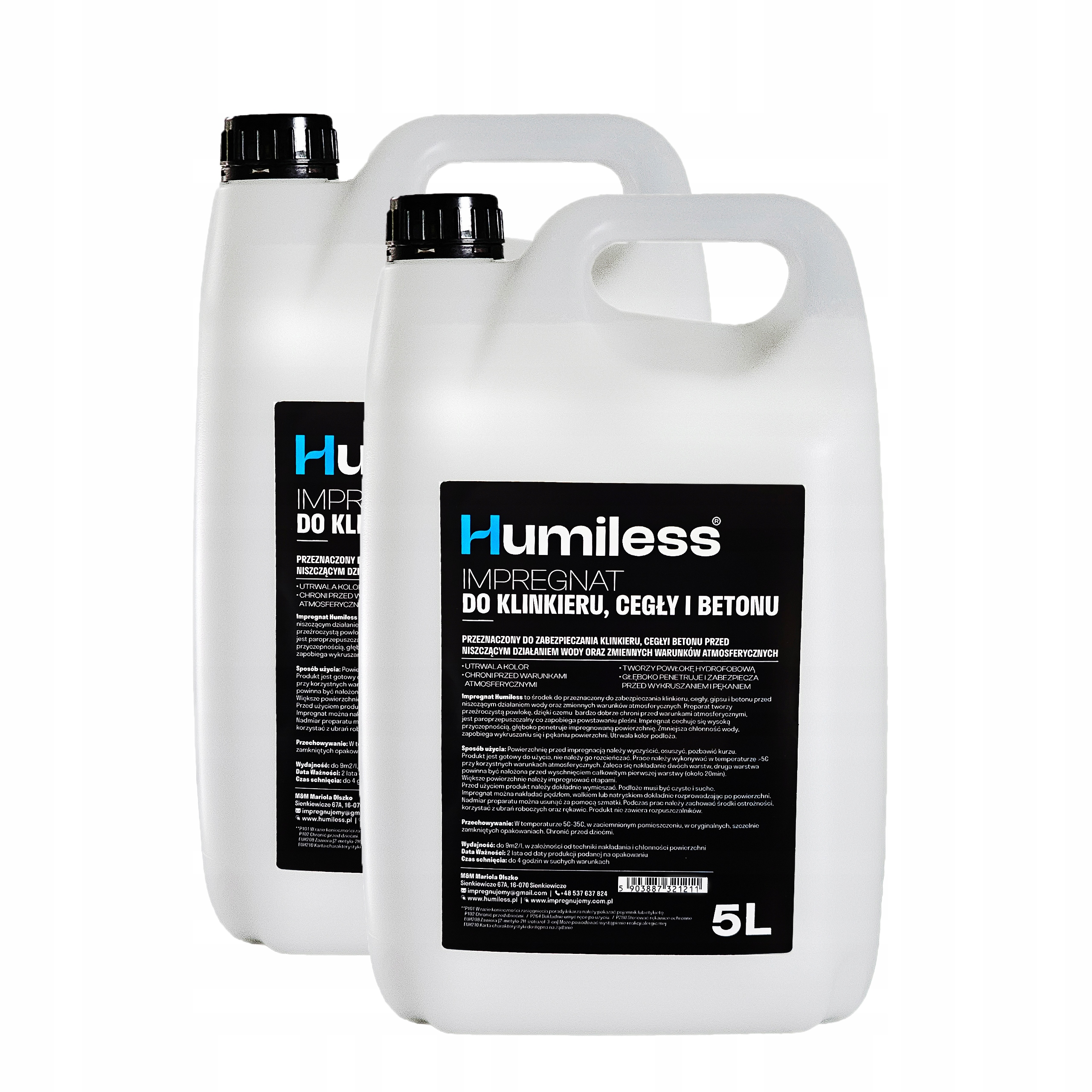 Impregnat do klinkieru, cegły, betonu 10L hydrofobowy Humiless