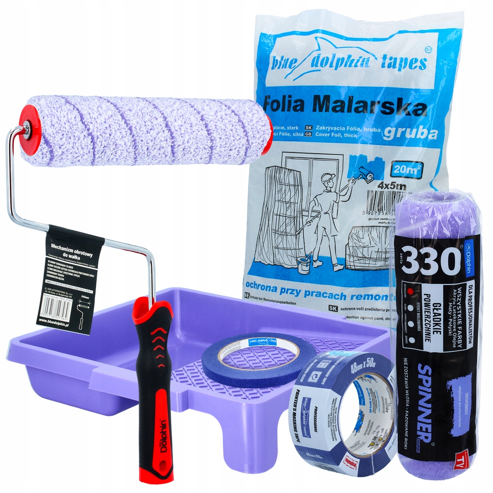 Válečky s držákem kyvety Fólie Páska Zásoba Sada