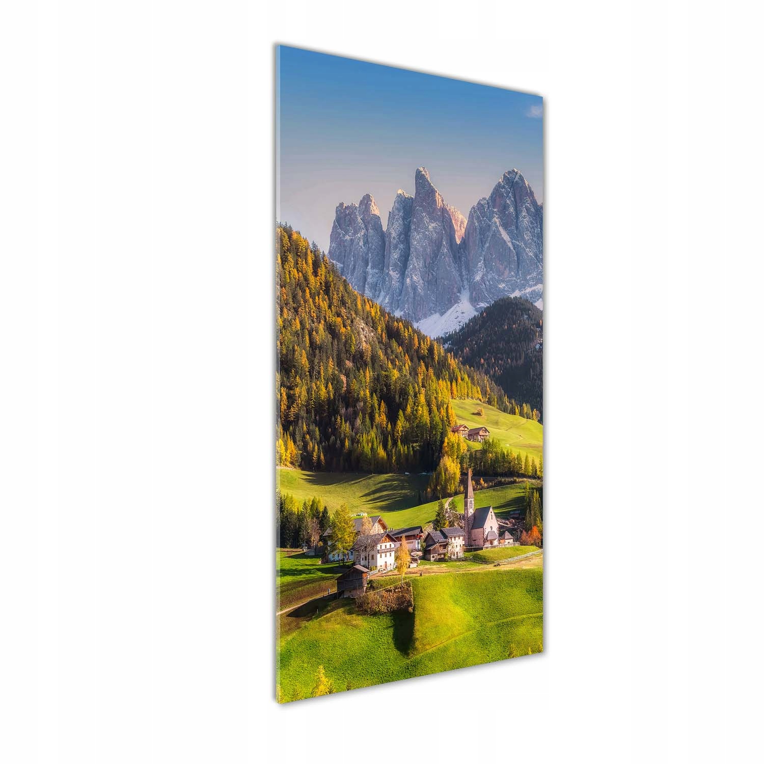 

Foto obraz na szkle Miasteczko w górach 50x125 cm