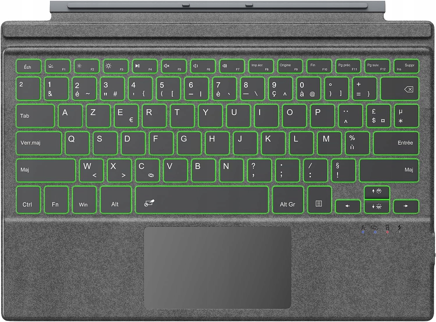 Bezdrôtová klávesnica TiMOVO Azerty Led pre Microsoft Surface Pro, šedá