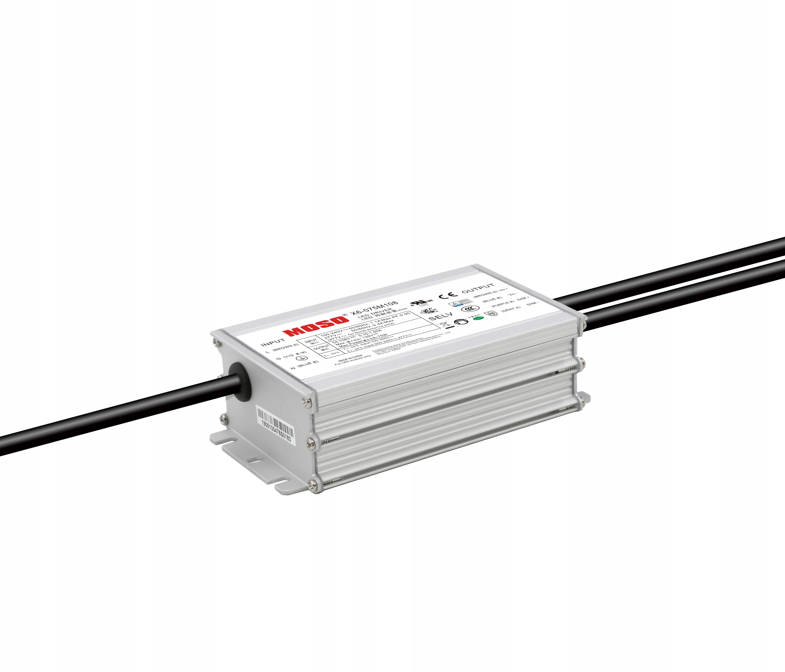 Led zdroj 75W: 0.53-1.05A/54-108V, nastavitelný