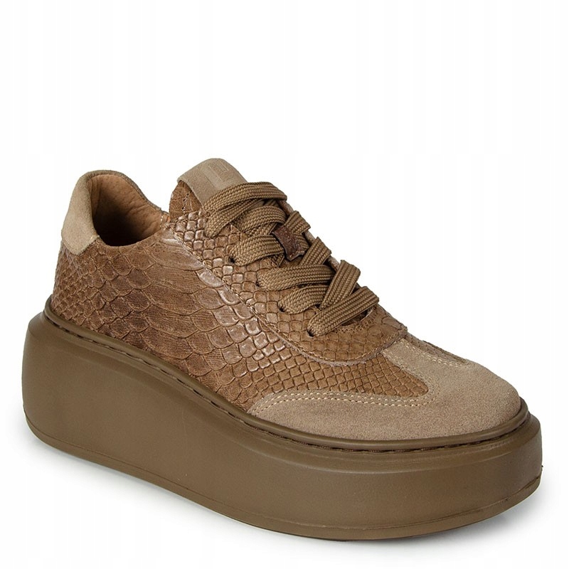 Simen 8399A Béžové Kožené Tenisky 36