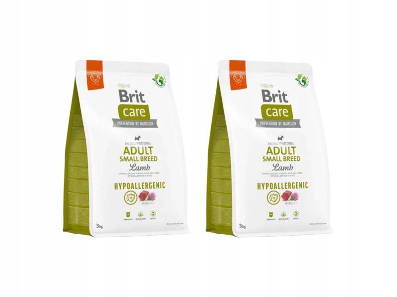 Karma dla psa Brit Care Hypoallergenic Adult Small Breed Jagnięcina 3 kg x2