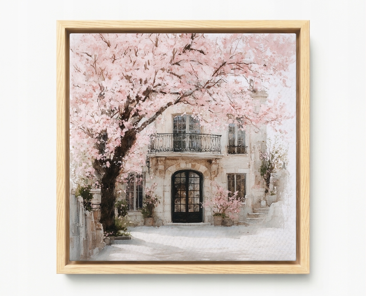 Obraz Rama American Box Krajina Francie Provence Dům Vila Dřevo 60x60
