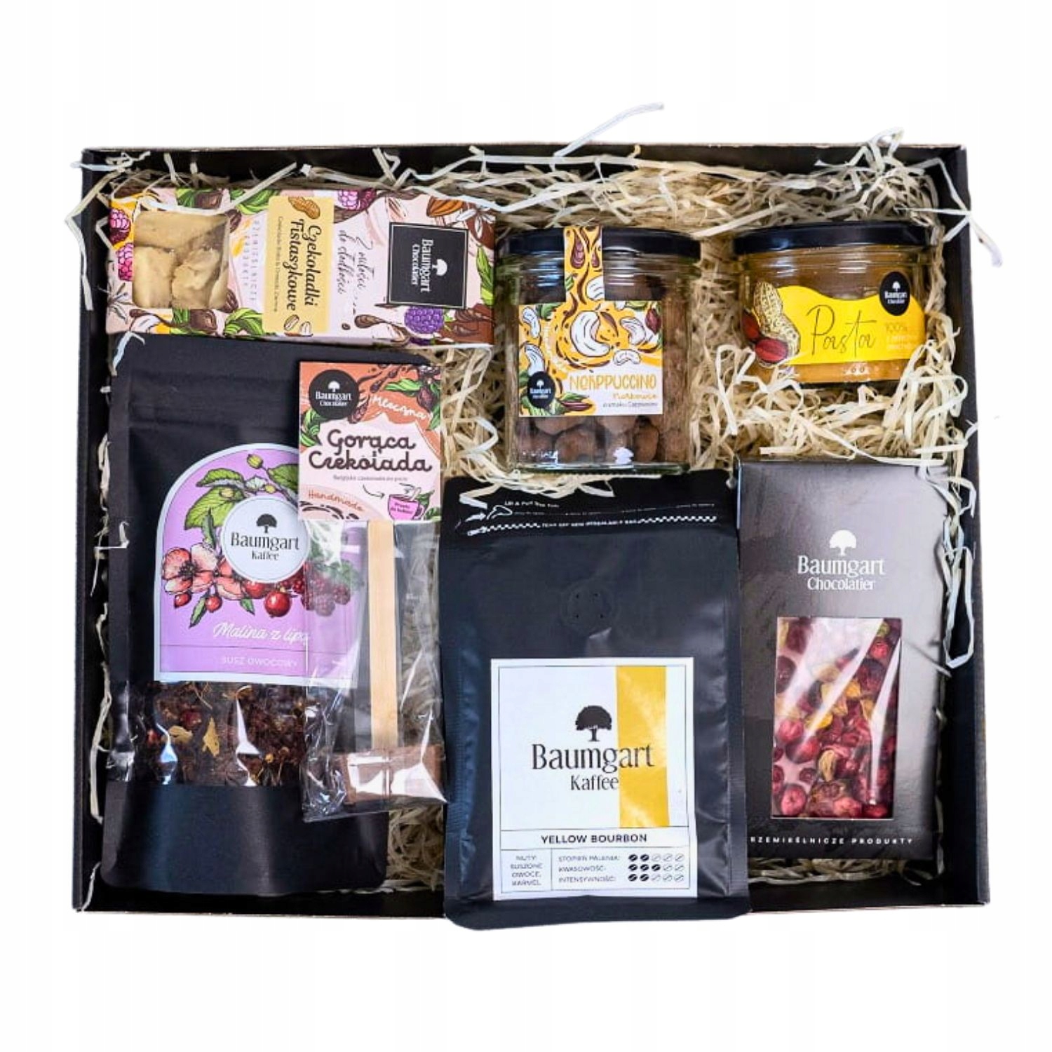 Zestaw prezentowy Kawa Arabica Herbata Czekolada Pasta orzechowa – premium