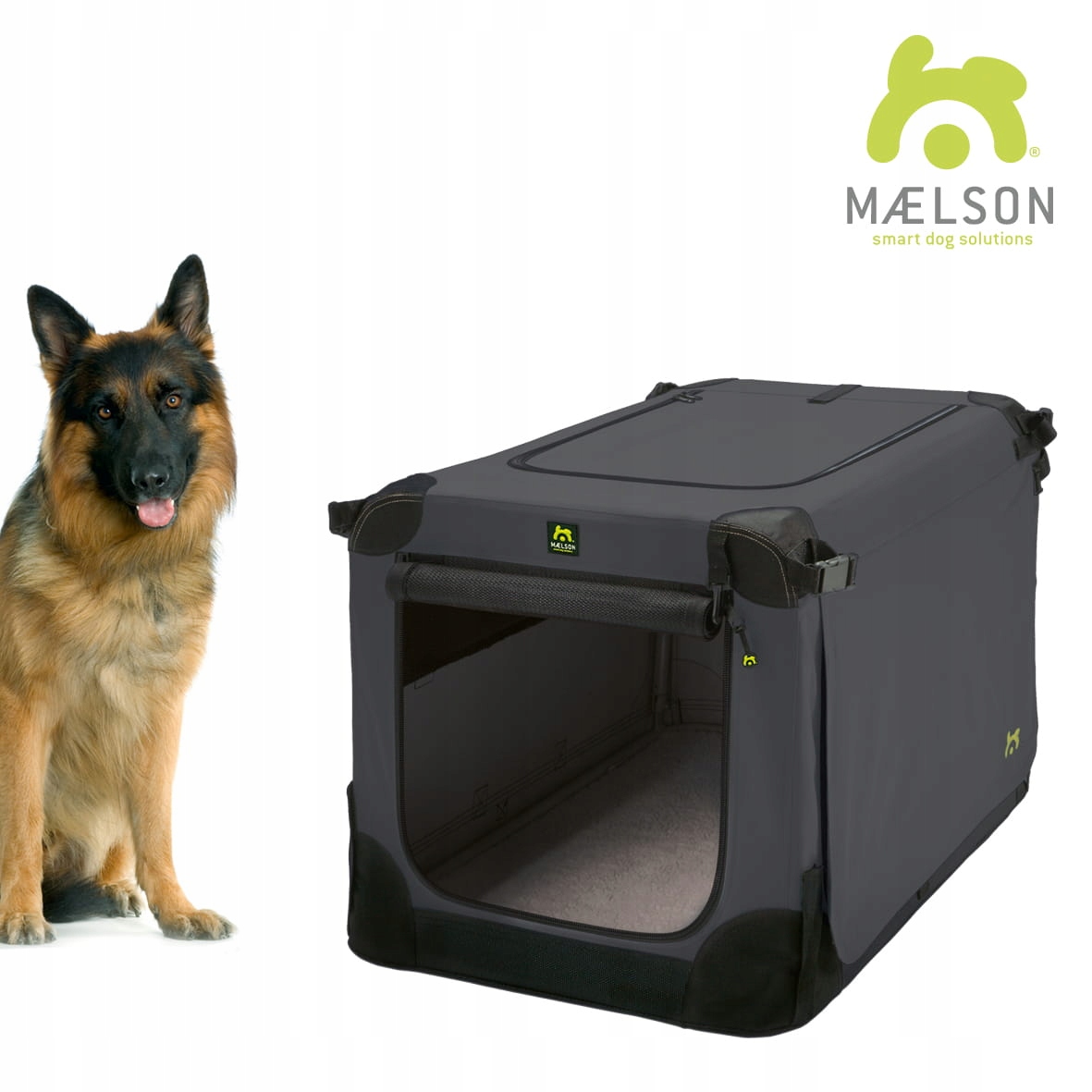 Látková klec Soft Kennel (105 x 72 x 81 cm) – antracit – značky Maelson