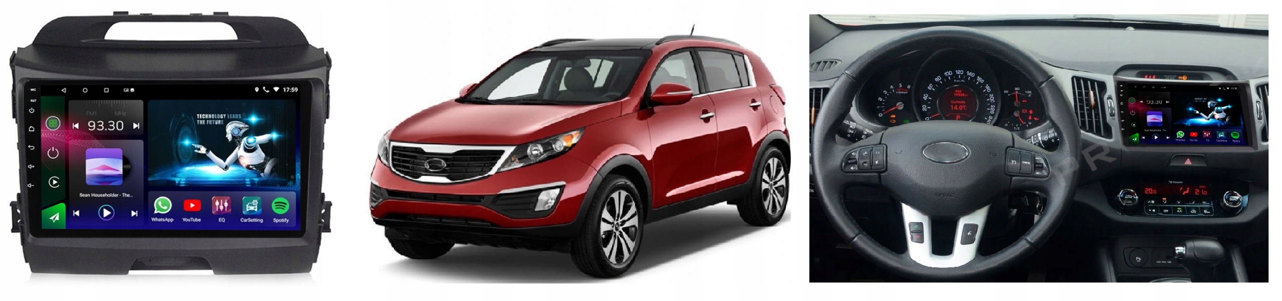 RADIO GPS ANDROID BT KIA SPORTAGE 2010-2015 16GB Kod producenta A6PRO