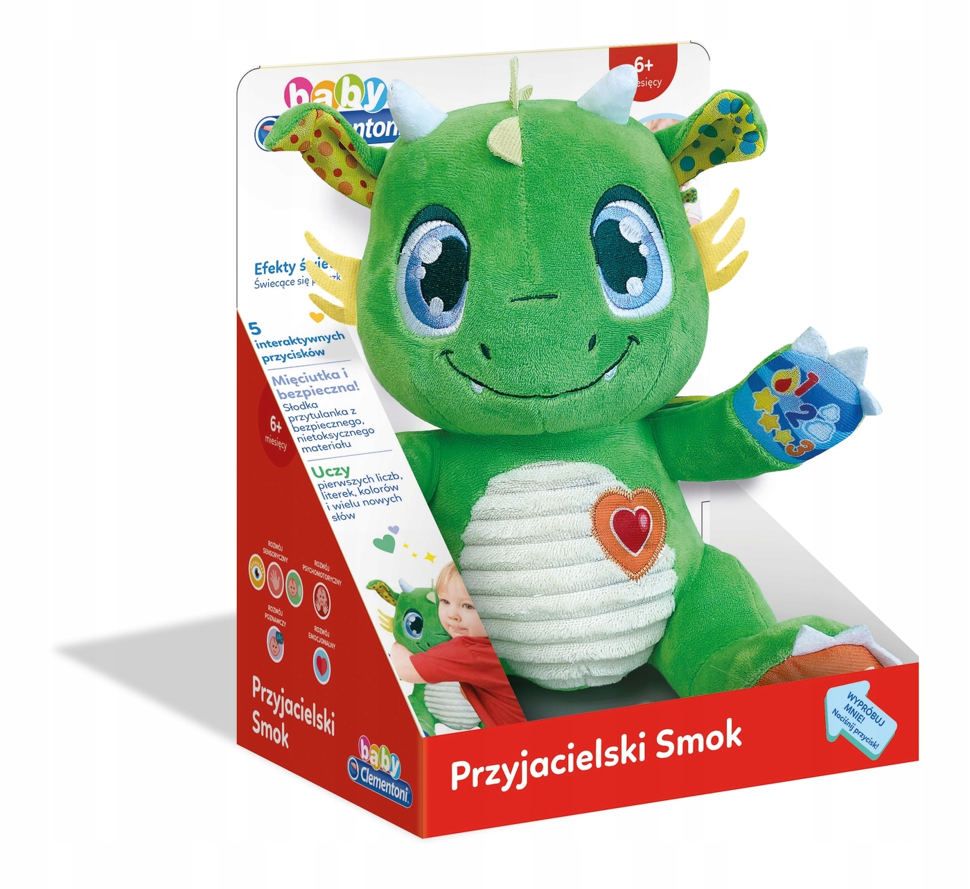 CLEMENTONI PRZYJACIELSKI SMOK interaktywny pluszak EAN (GTIN) 8005125506712