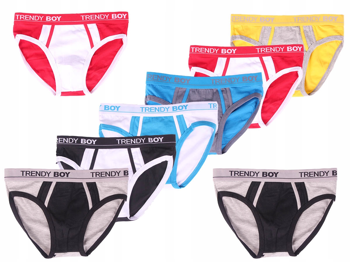 

8x Slipki Chłopięce Majtki Bawełna Premium 128-140