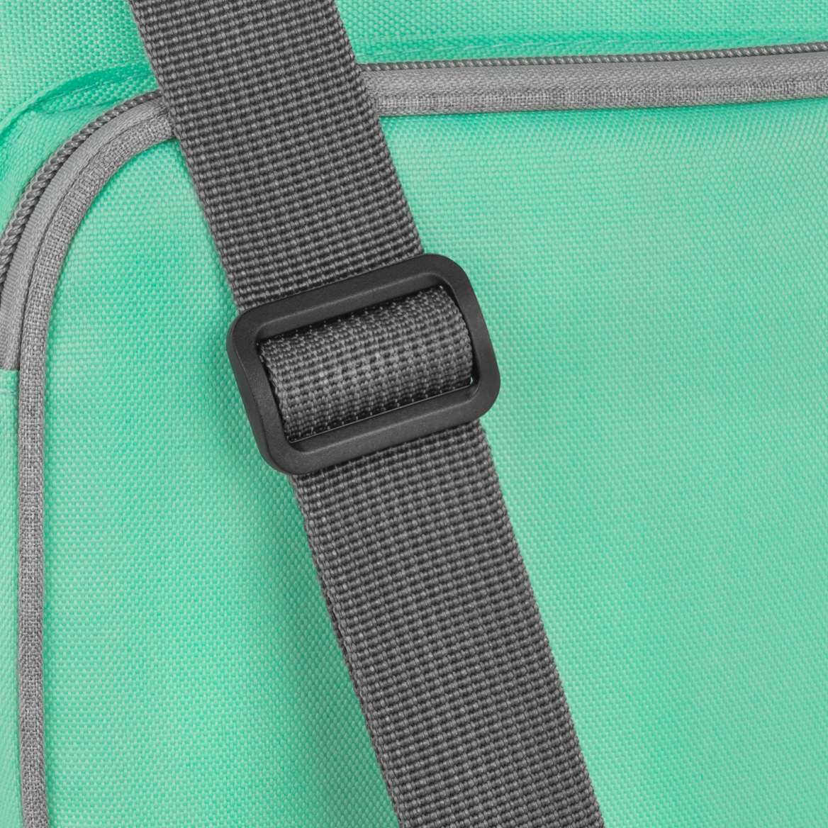 SOLIDNA TORBA TERMICZNA 2 KOMORY Z KIESZENIAMI + REG PASEK + WKŁADY 2x400 Kolor dominujący odcienie zieleni