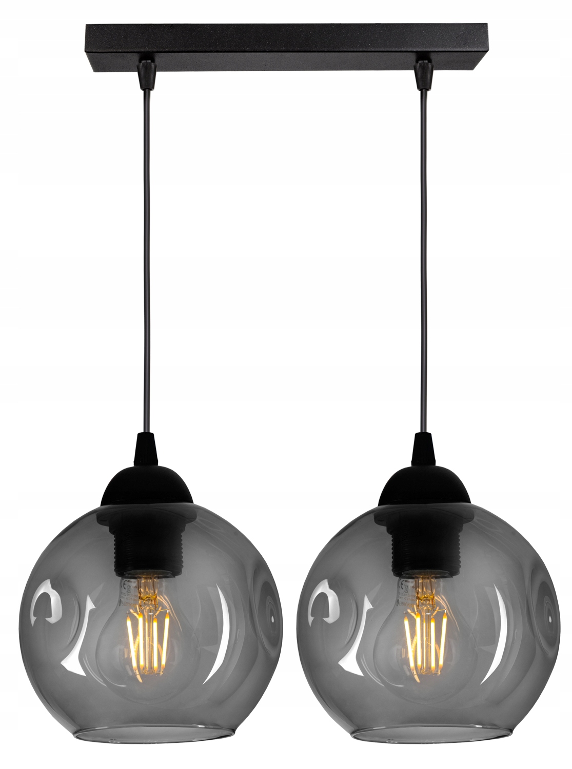 

Szklana Lampa Wisząca Sufitowa Żyrandol Kule Led