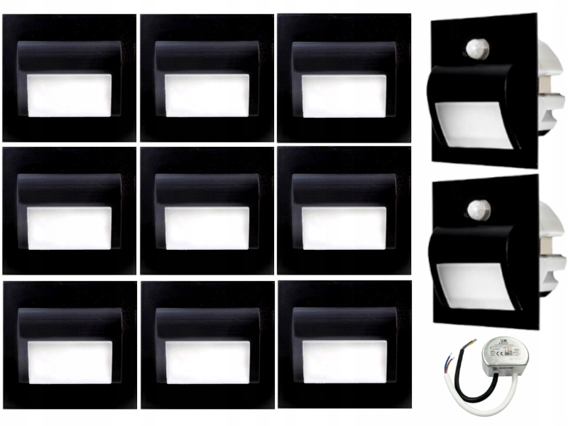 Sada schodišťových svítidel Halogen Led 11x senzory
