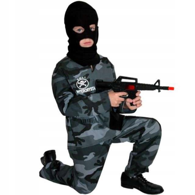 STRÓJ kostium POLICJANT antyterrorysta SWAT 122
