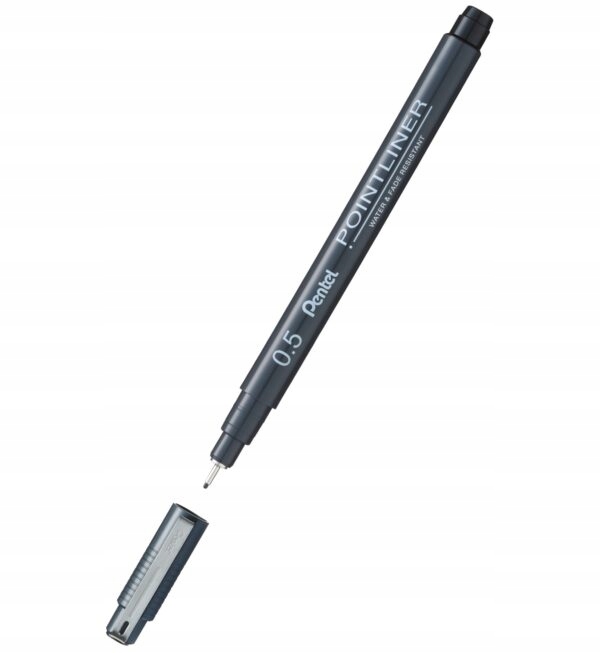 

Cienkopis czarny Pentel Pointliner 0,5mm