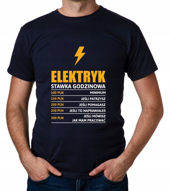 

koszulka Elektryk stawka godzinowa prezent