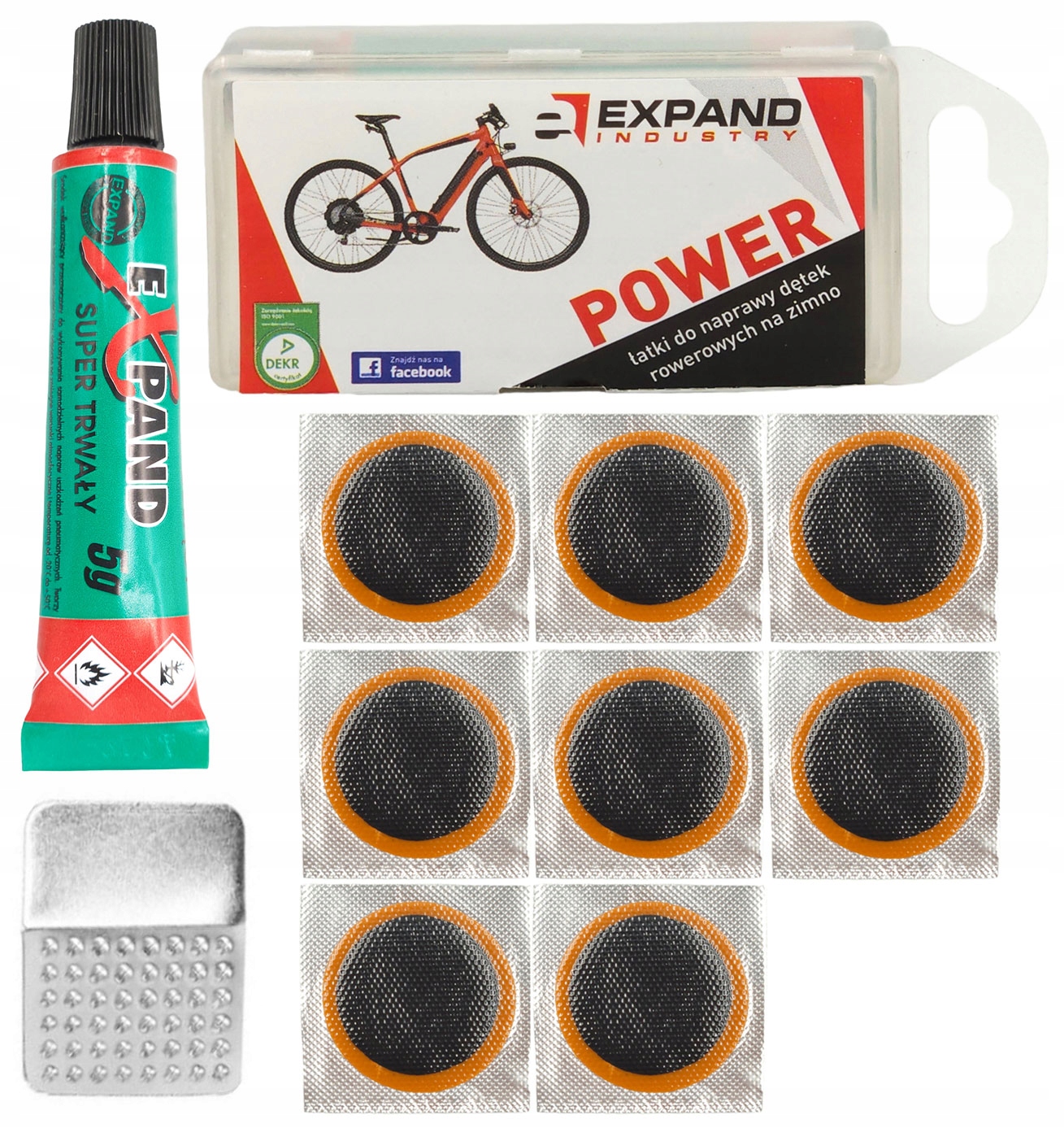 Zestaw naprawczy łatek Expand Power 8szt klej