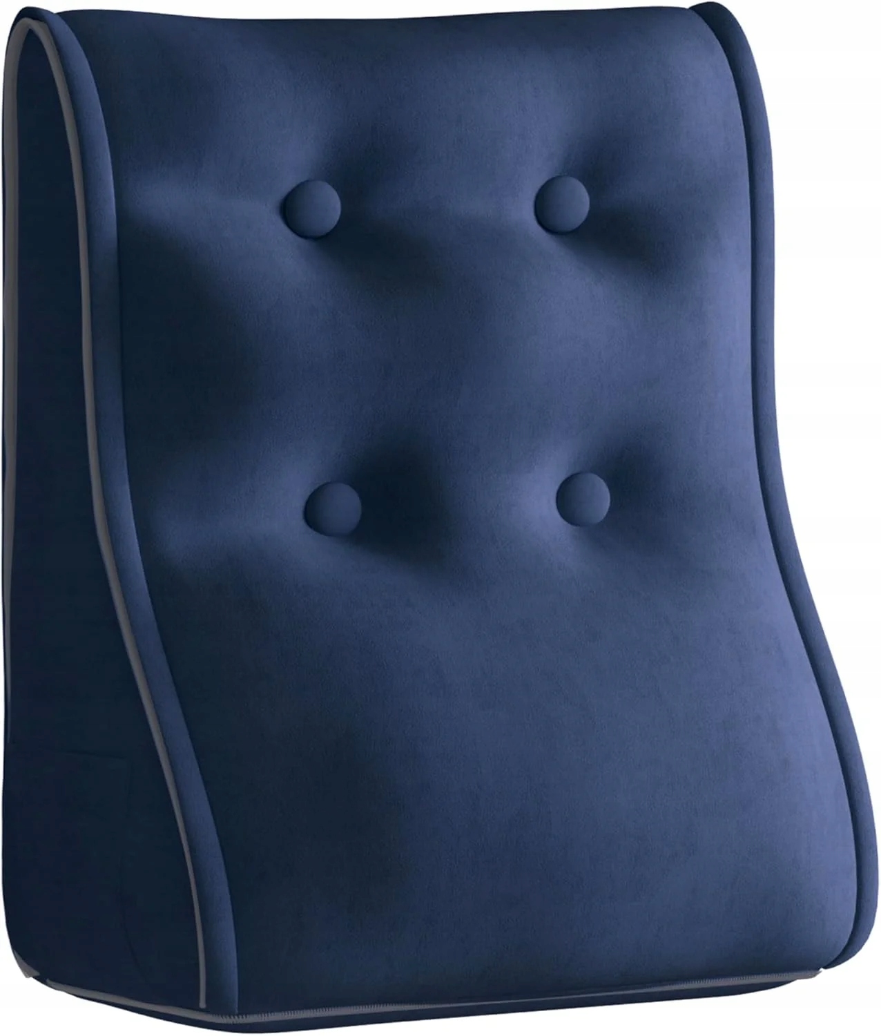 Velurová modulární Polštář Ergonomická opěrka zad, modrá, 50 x 55 cm