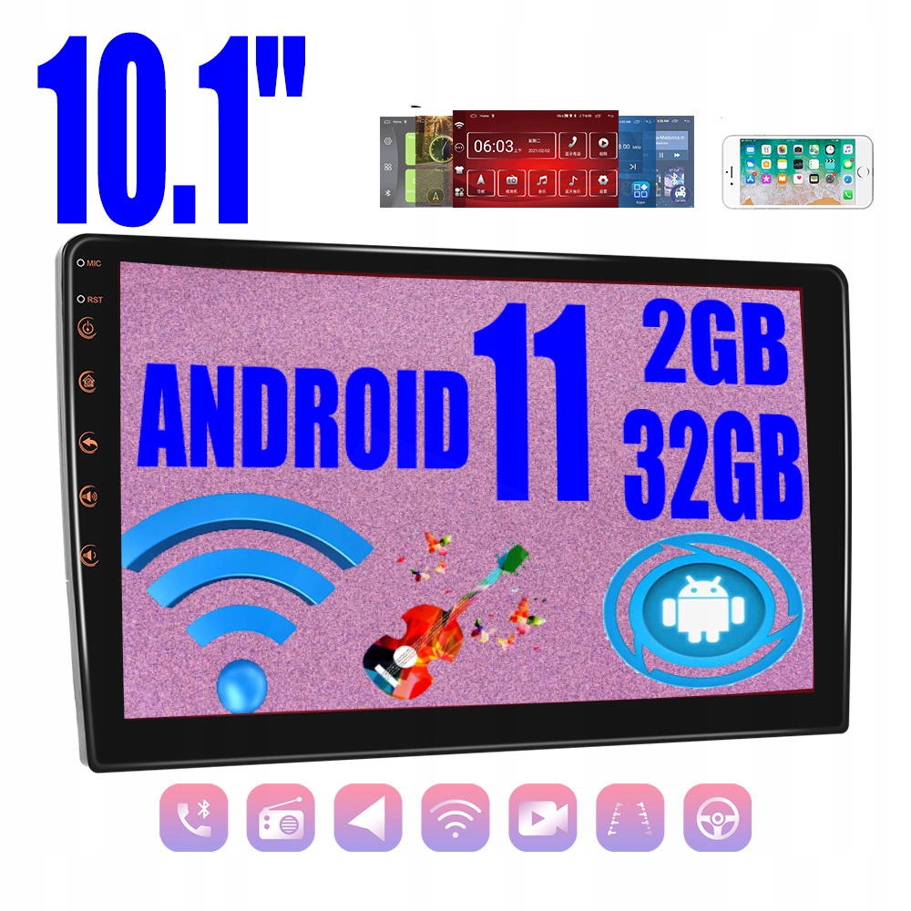 АВТОМАГНИТОЛА 2 DIN ANDROID 11 GPS КАМЕРА 2/32