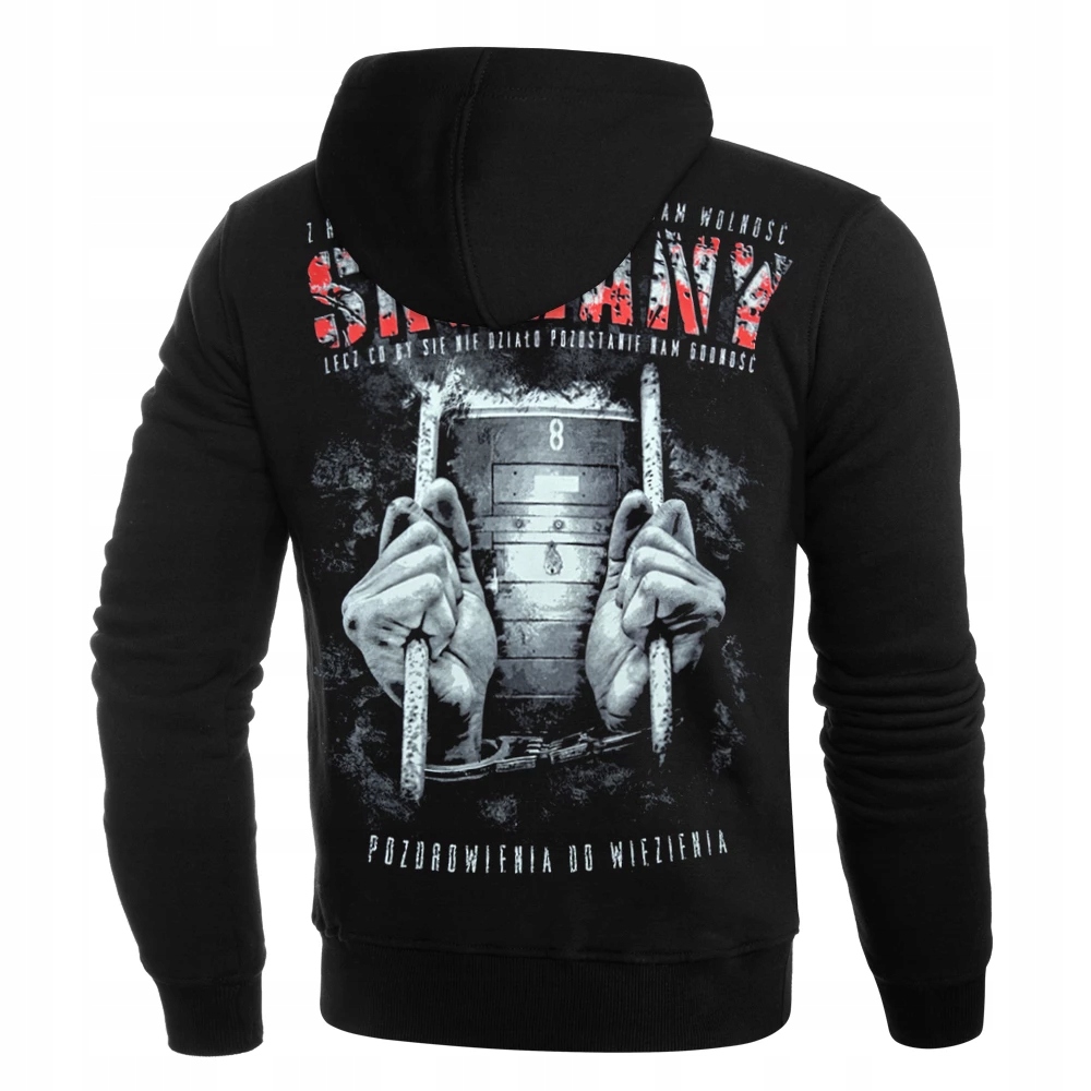 Mikina s kapucí fanouška Extreme Adrenaline Pdw Odsouzená černá vel. S