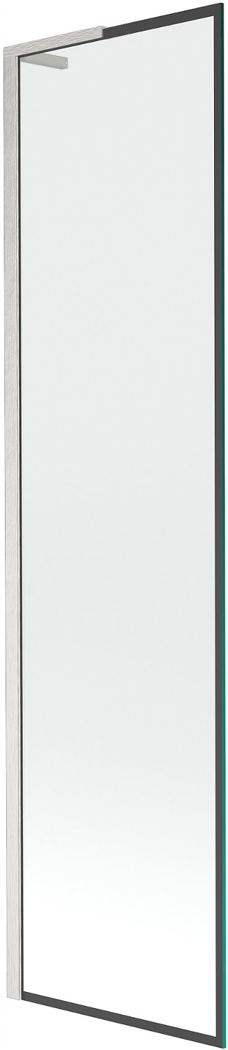 Mexen Next L vanová zástěna 1-křídlová 50 x 150 cm, černý vzor, kartáčovaný