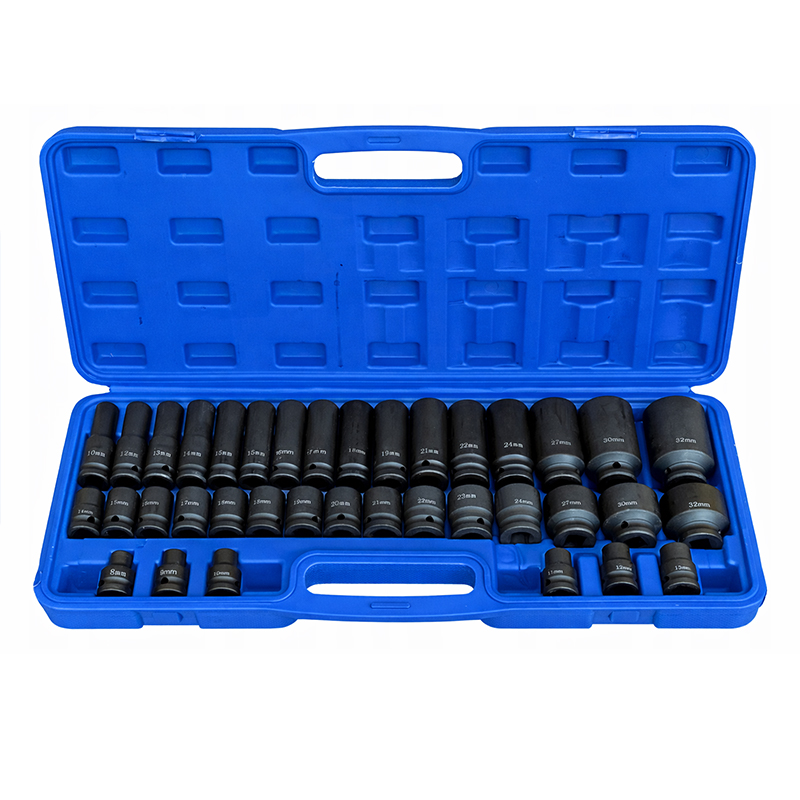 Zestaw Nasadek Udarowych 8-32 Nasadki Udarowe 1/2 Udar 35 Elementów Walizka