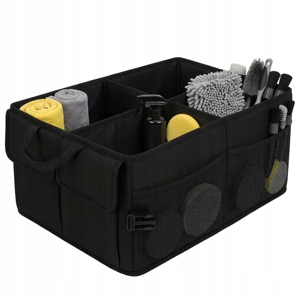Organizer do bagażnika samochodowy torba kufer na zakupy usztywniony