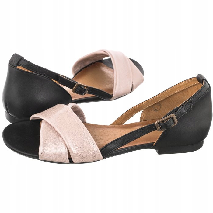 Dámské kožené sandály Maciejka černé 04614-15