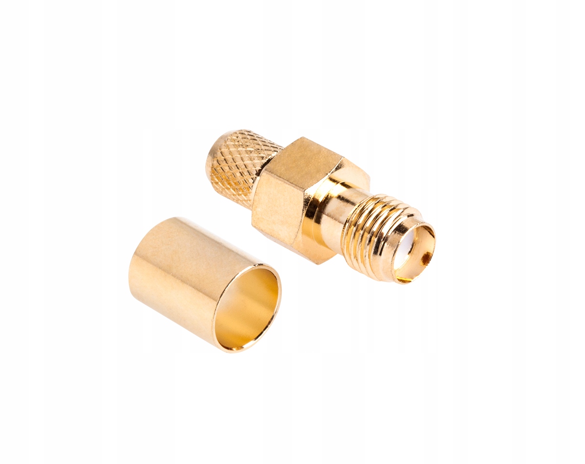 WTY0598Z Wtyk Sma H155 zenski zacisk. zloty