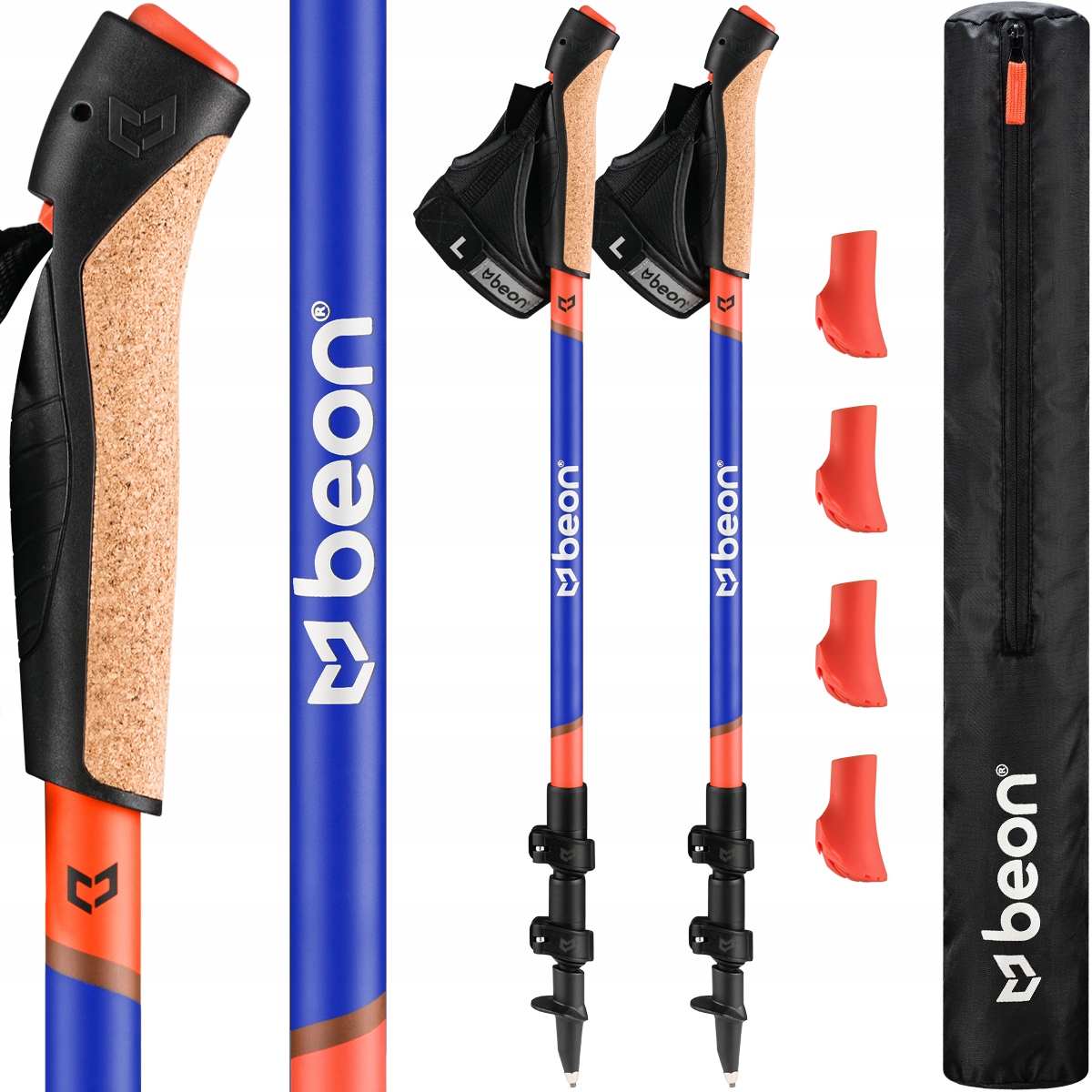 Nordic Walking Hole Skládací Nastavitelné Trekingové Palice Teleskopické Beon