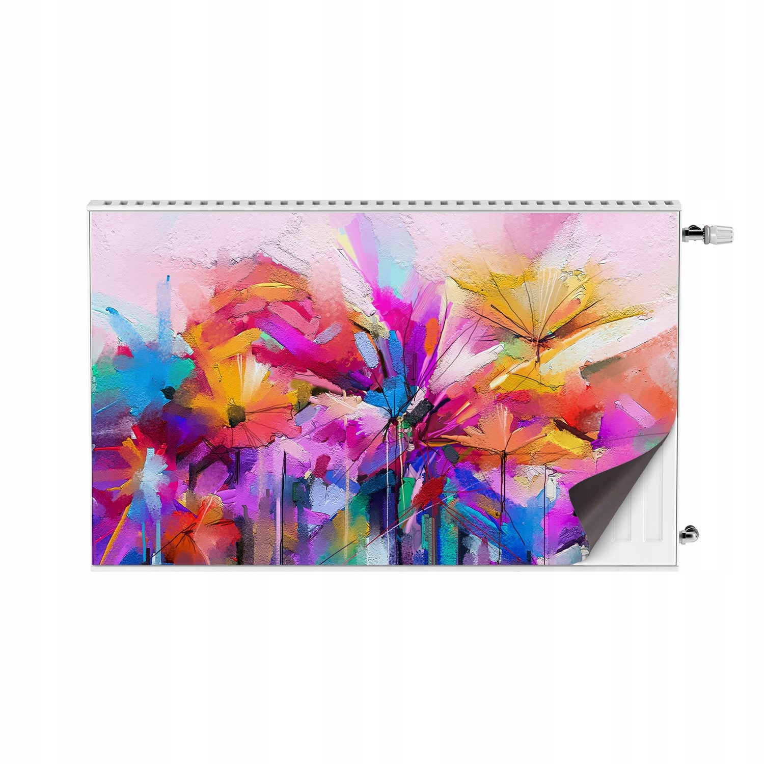 Kryt na radiátor 100x60 s fotografií Umění květiny