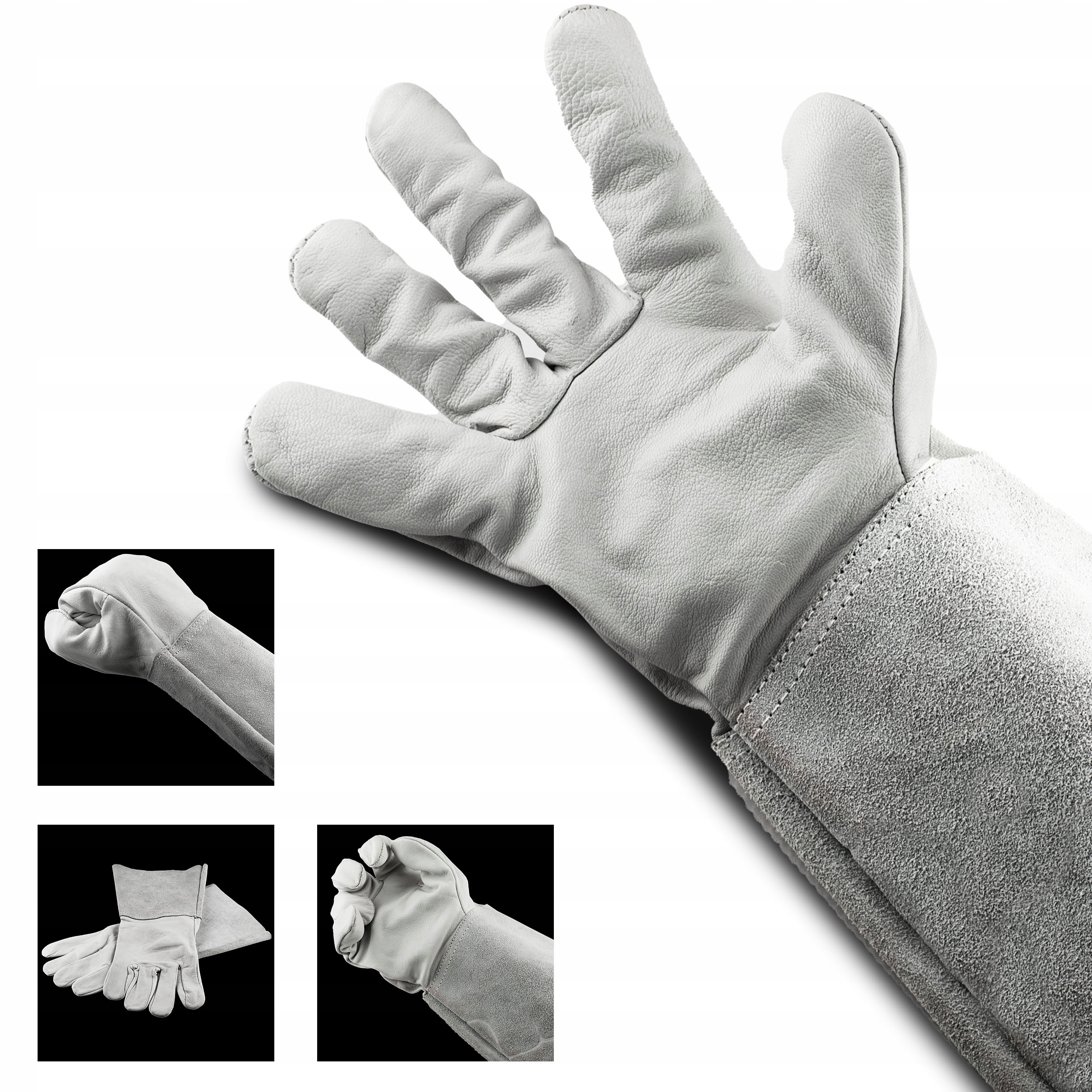 

Rękawice rękawiczki Skórzane Ochronne do kominka