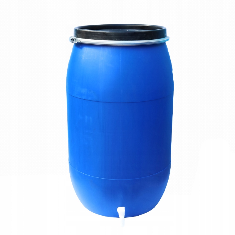 BECZKA PLASTIKOWA 220L OBEJMA ATEST DO KISZENIA KAPUSTY NA WODĘ Z KRANEM