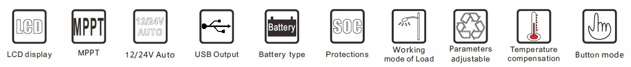 REGULATOR ŁADOWANIA MPPT 40A 12/24V 100V BT!!! Kod producenta SunUP MPPT140 BT