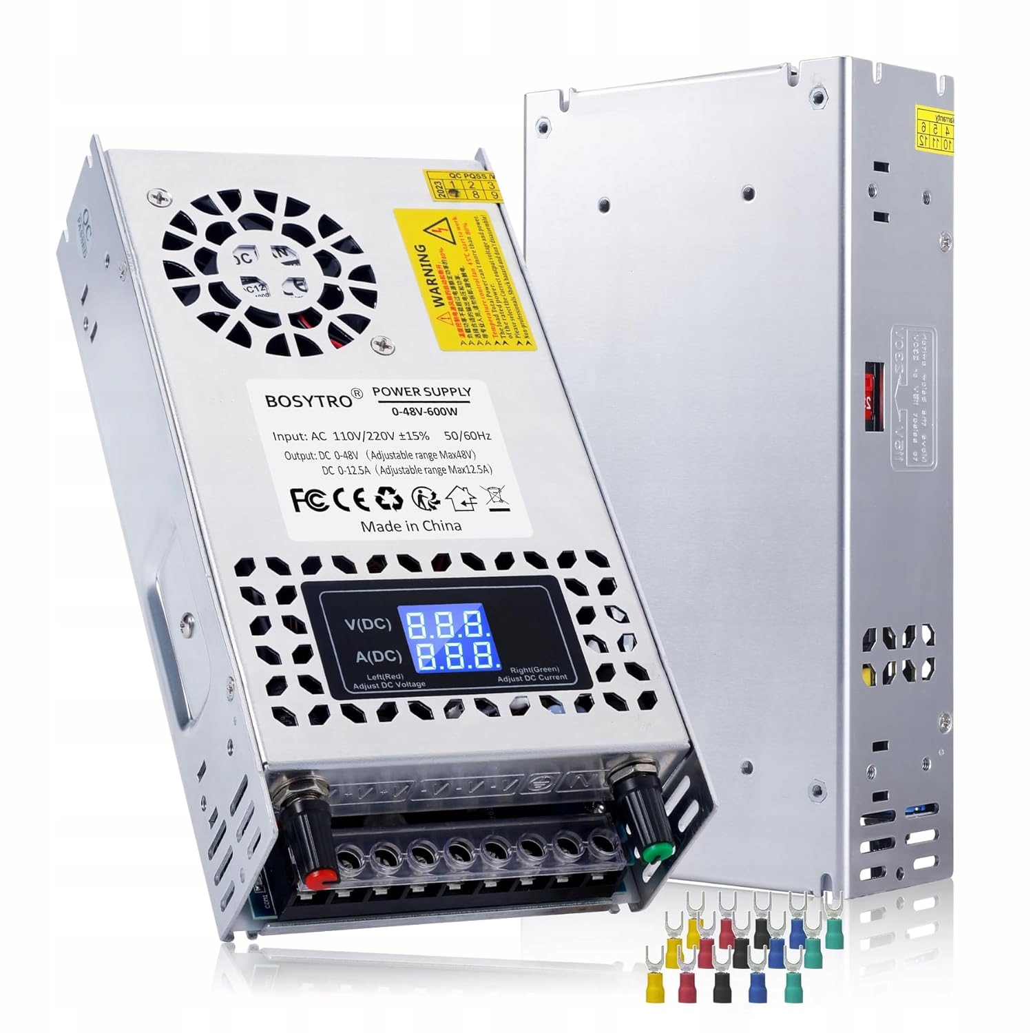 Regulovateľný impulzný napájací zdroj 12.5A 600W, Ac 110V/220V až DC 0-48V