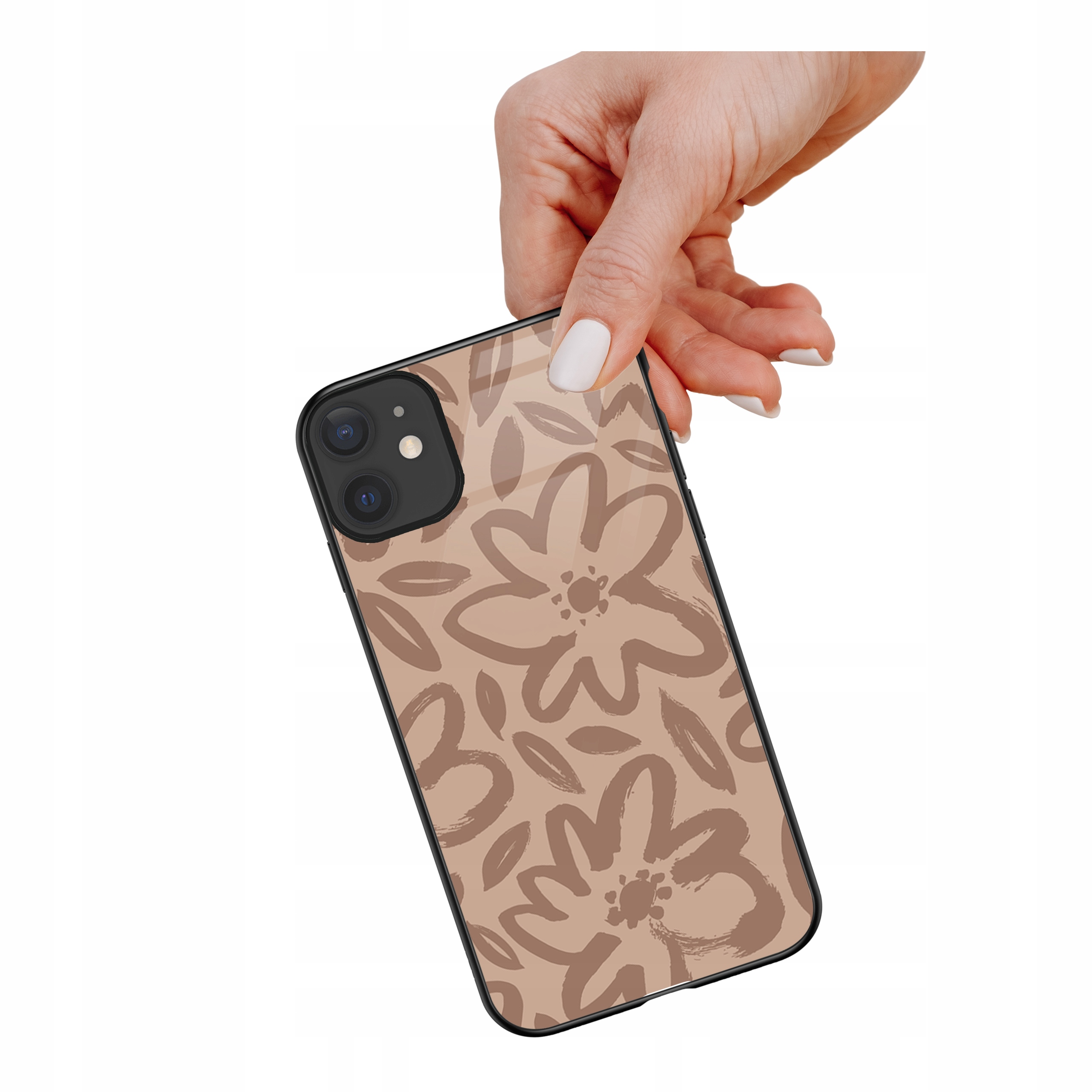 Etui szklane ceramiczne do iPhone 11 Mocha Bloom