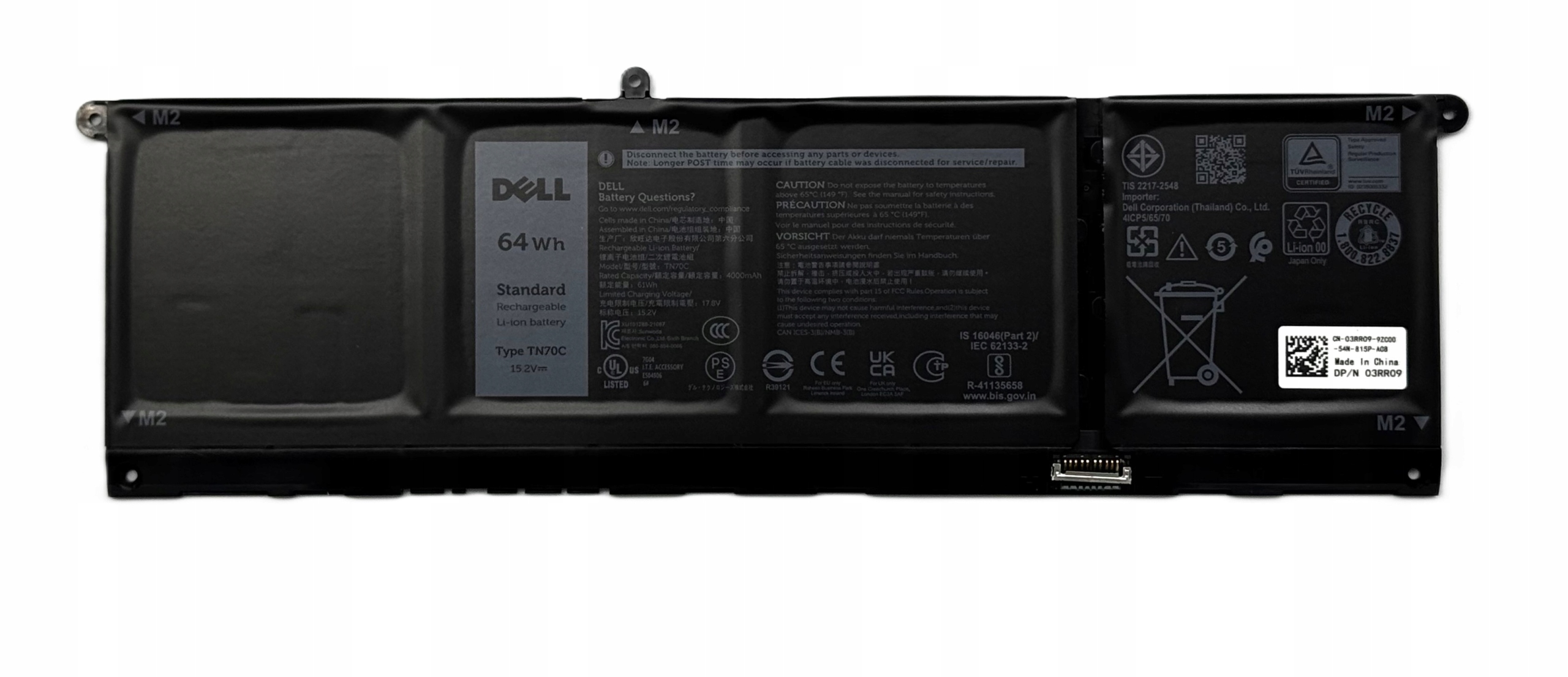 Nová Originálna Dell Latitude 3320 3330 3420 3520 3530 64Wh Type TN70C 2025