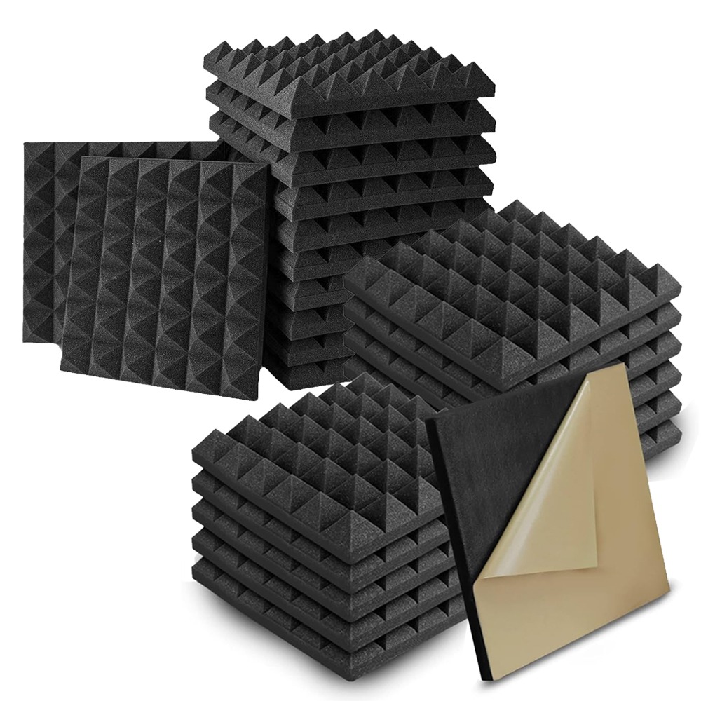 24 Ks Pyramidových Akustických Panelů Pěnová Podložka Akustická 30X30X5