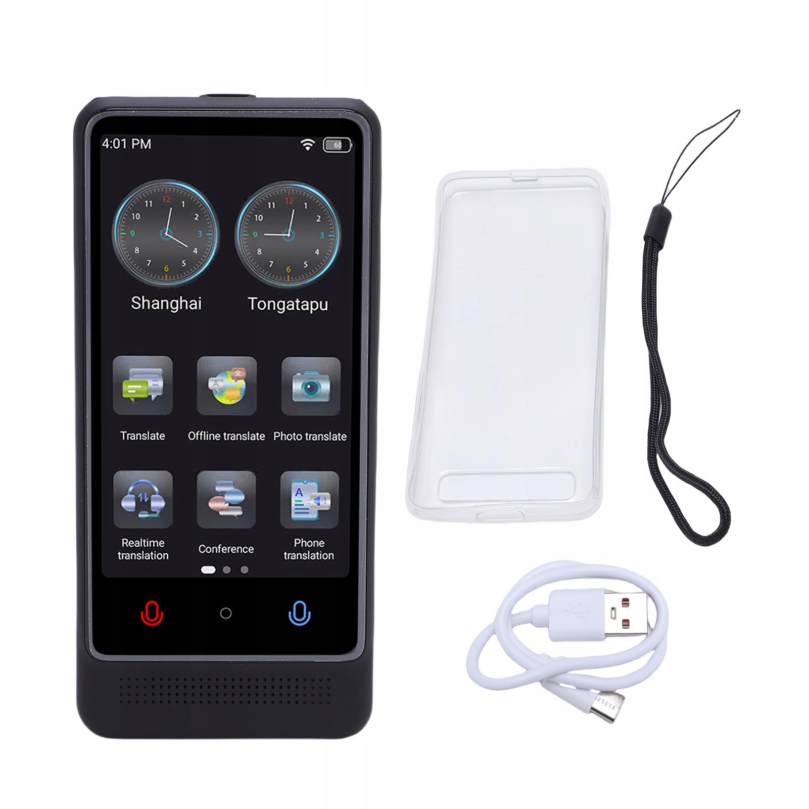 Přenosný hlasový překladač 3,0″ dotykový displej WiFi 138 jazyků