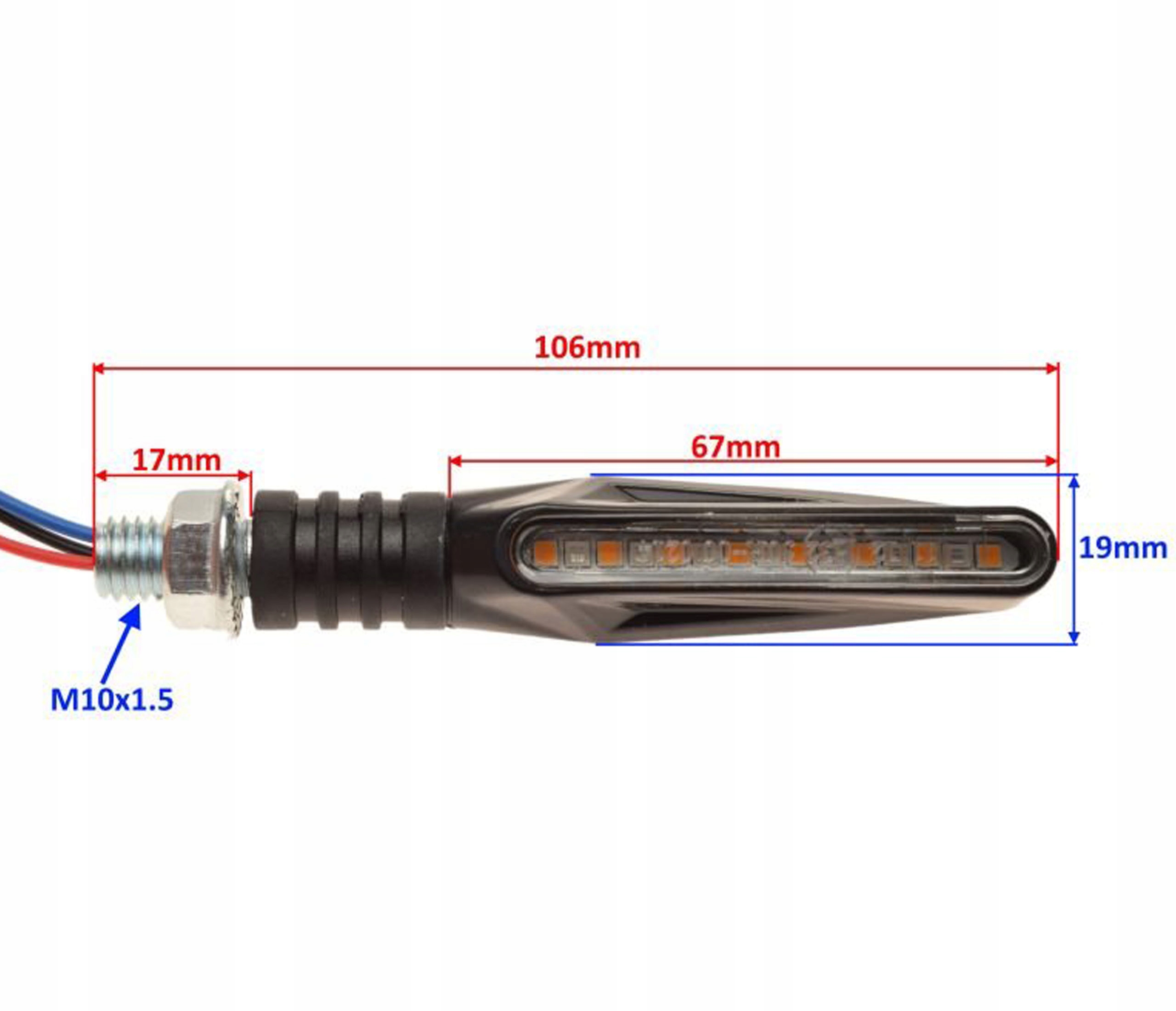 Quad ATV Yamaha Honda Suzuki Kierunkowskazy Sekwencyjne Dynamiczne Tył LED Numer katalogowy części 1W2205162