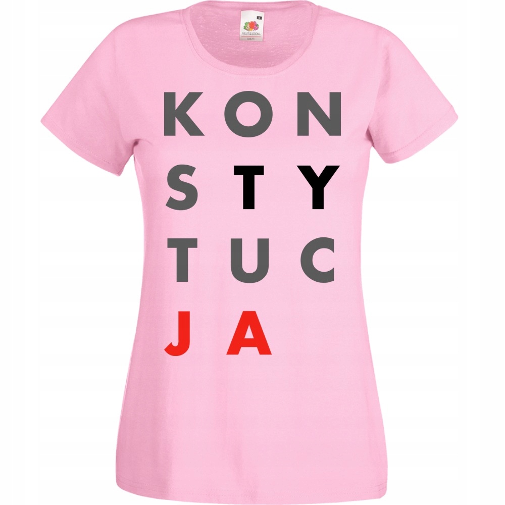 

koszulka konsTYtucJA nadruk A3 XXL różowa