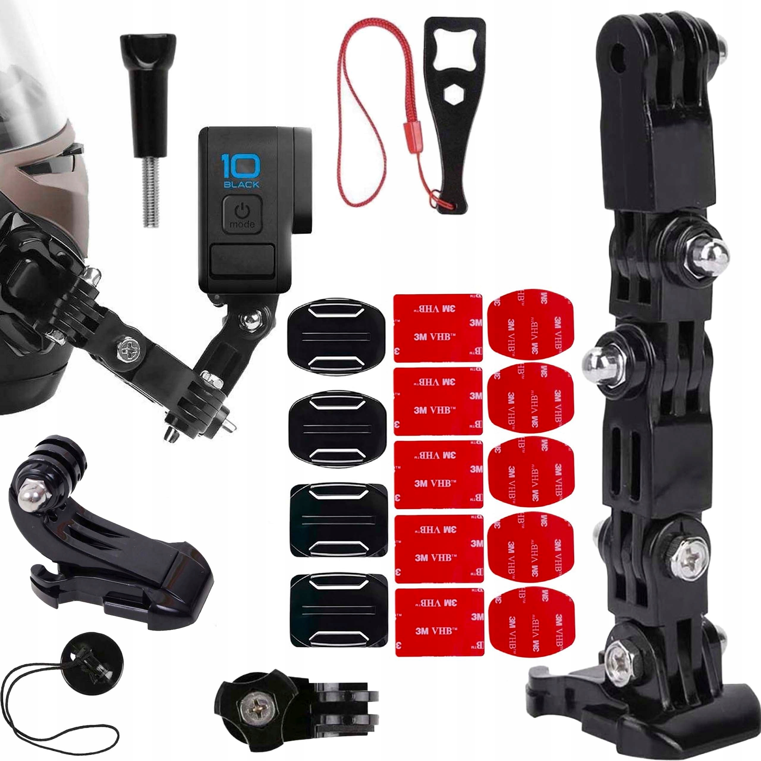 Zestaw Akcesoriów Taśmy 3M Ramię do GoPro 11 10 9