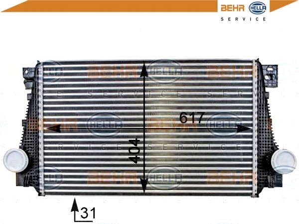 INTERCOOLER BEHR HELLA Typ samochodu Samochody osobowe Samochody dostawcze